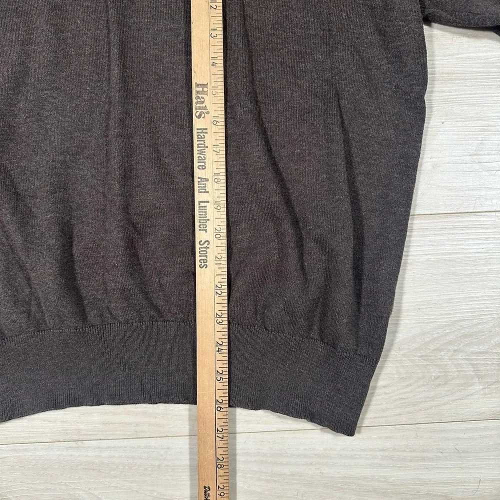 Polo Ralph Lauren‎ V Neck Sweater Men's XXL Brown 100% Pima Cotton Soft Preppy